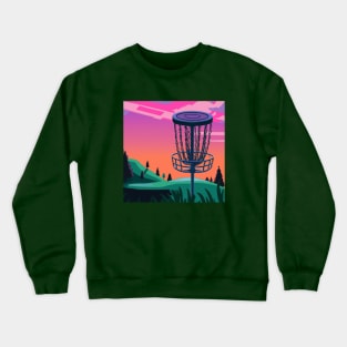 Disc Golf at Sunset Crewneck Sweatshirt